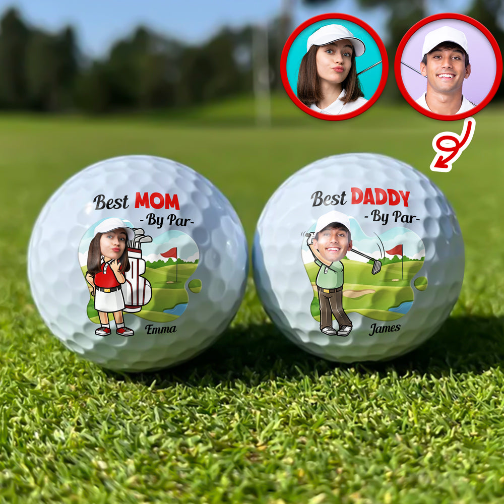 Personalized Golf Ball Gift for Dad Custom Photo Father's Day HN590 - Golf Ball GradoCreations