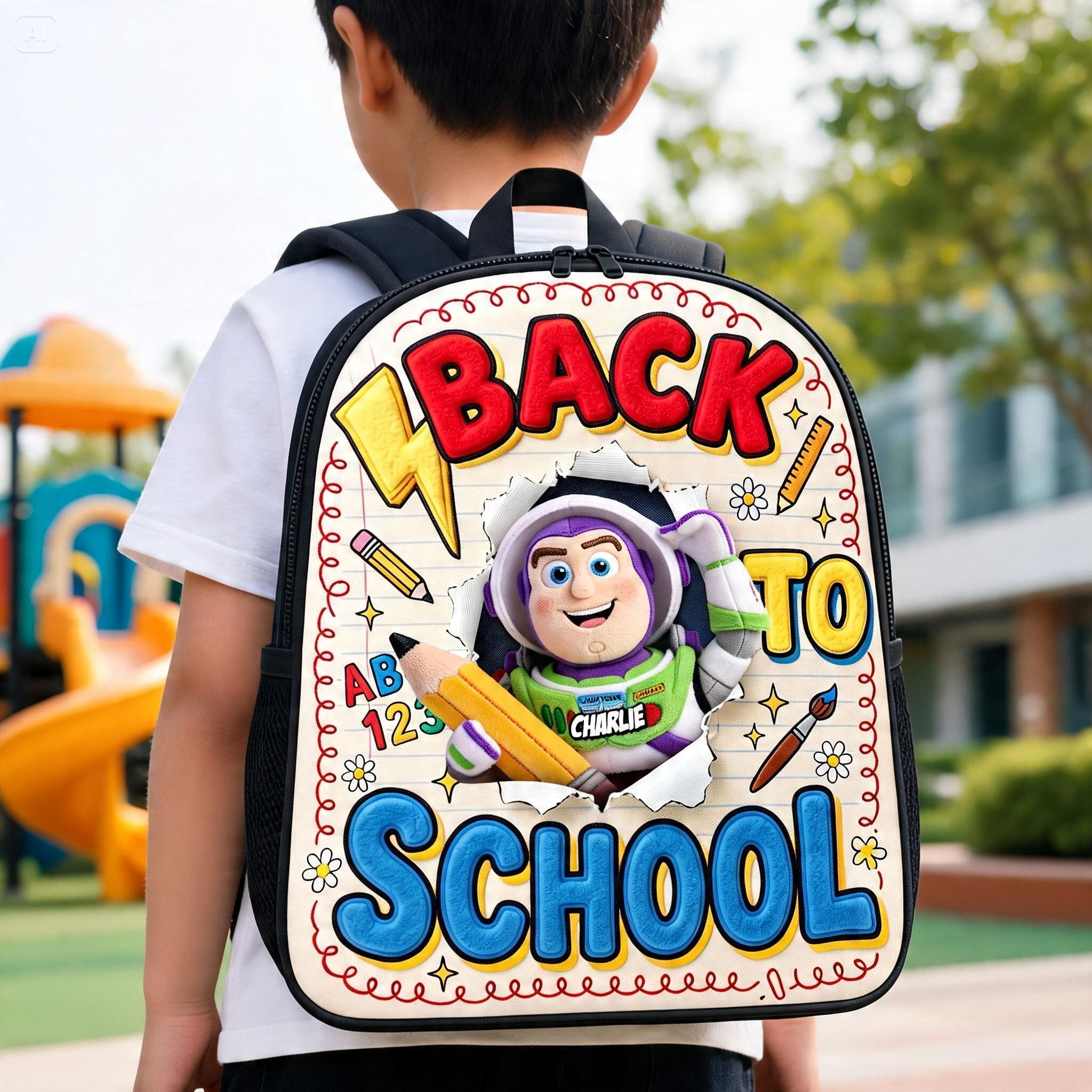 Personalized Cartoon-Themed Backpack Set for Kids | Back to School Gifts