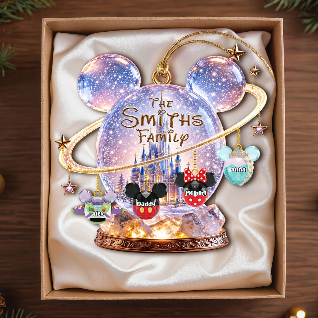 Personalized Family Castle Acrylic Ornament Custom Name Gift Ornament GradoCreations