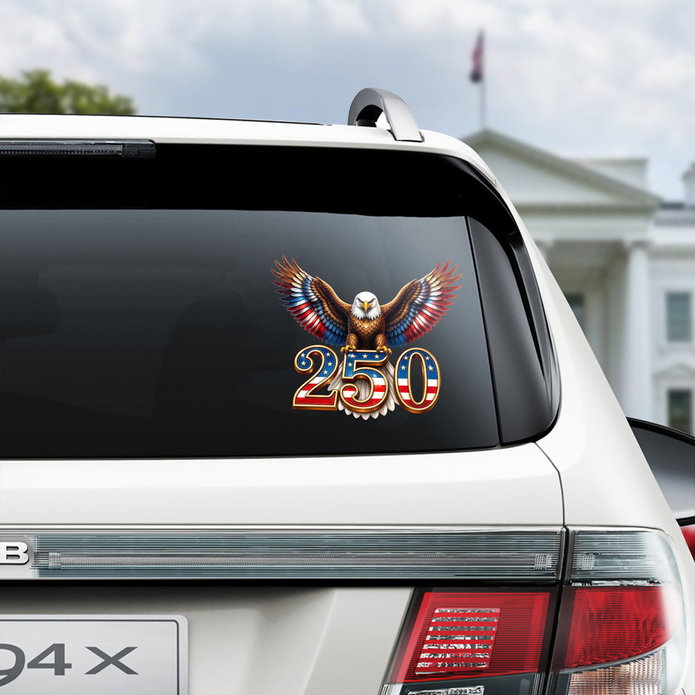 250th Anniversary American Eagle Car Window Decal Sticker Decal Sticker GradoCreations