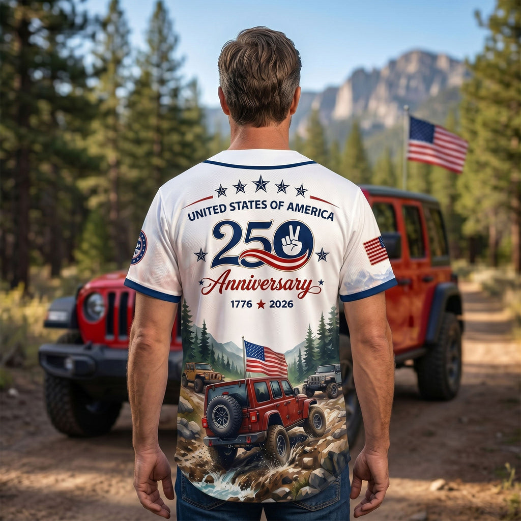 Personalized USA 250th Anniversary Baseball Jersey Gift for Patriots