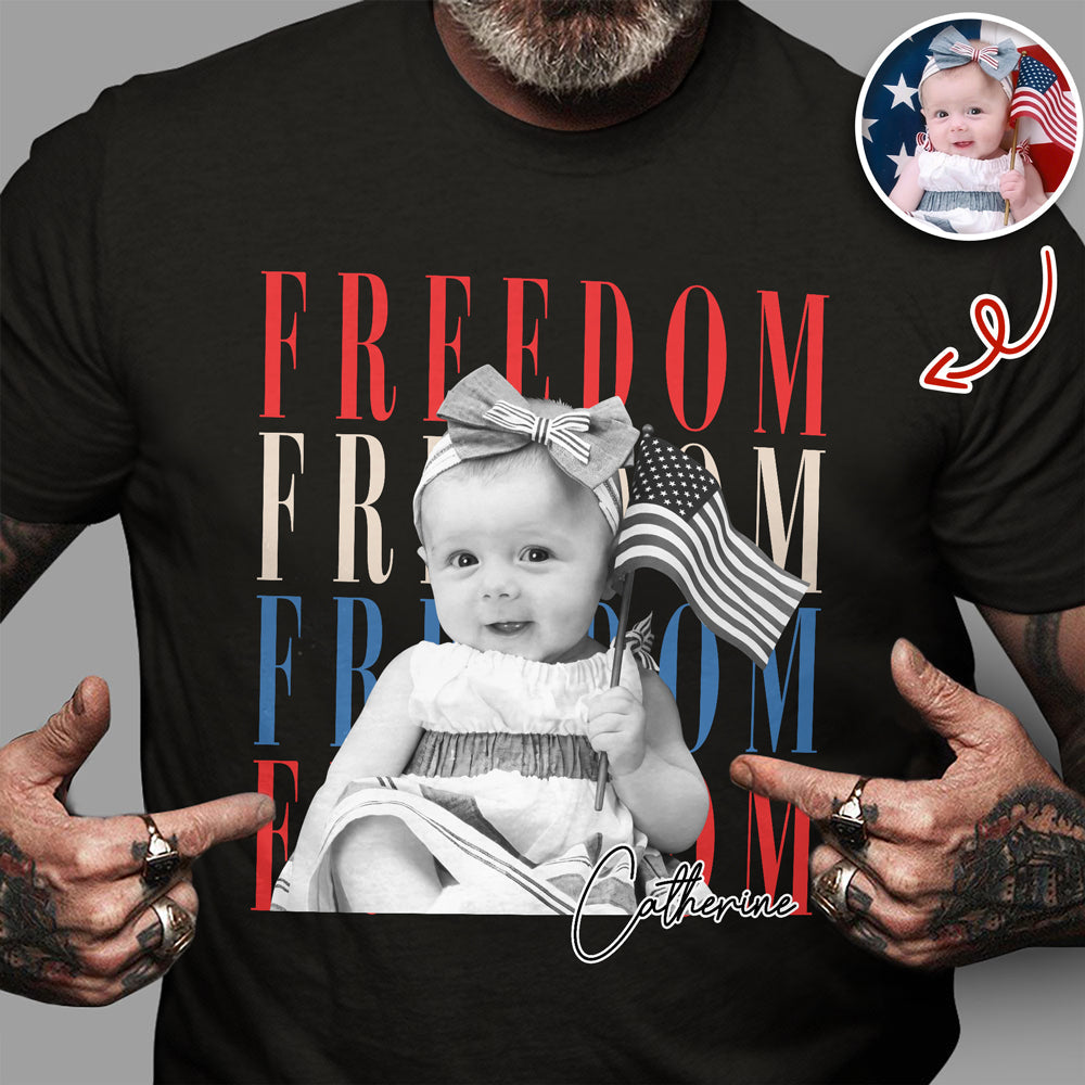 Custom Photo Freedom 250th Anniversary Comfort Shirt Gift Comfort Shirt GradoCreations