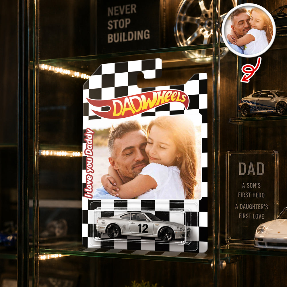 Personalized Hot Wheels Packaging Custom Photo Gift for Dad HN590 - Hot Wheels GradoCreations