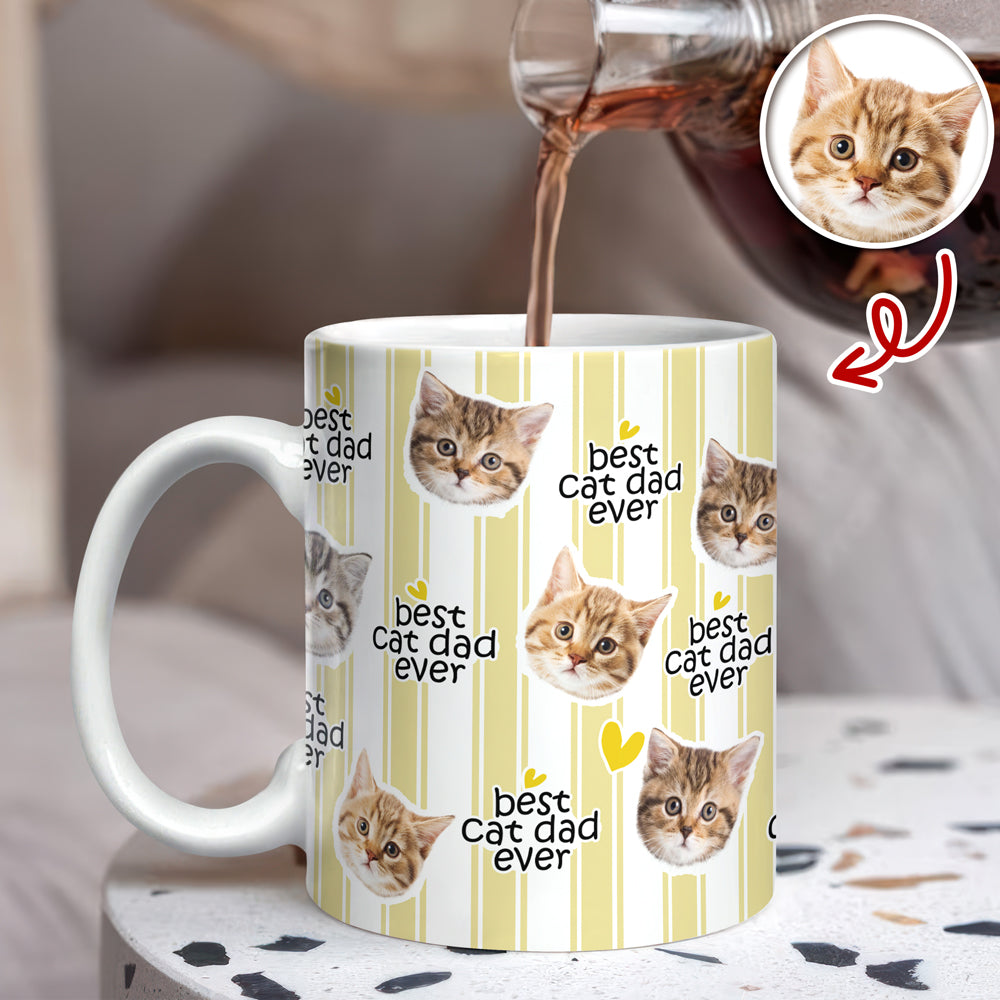 Custom Pet Photo Mug Gift for Dog Dad Mom Personalized HN590 - edge to edge mug GradoCreations