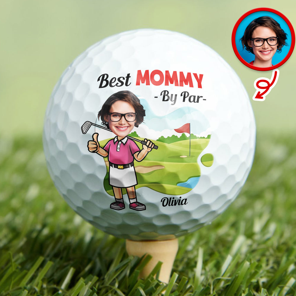 Personalized Golf Ball Gift for Dad Custom Photo Father's Day HN590 - Golf Ball GradoCreations