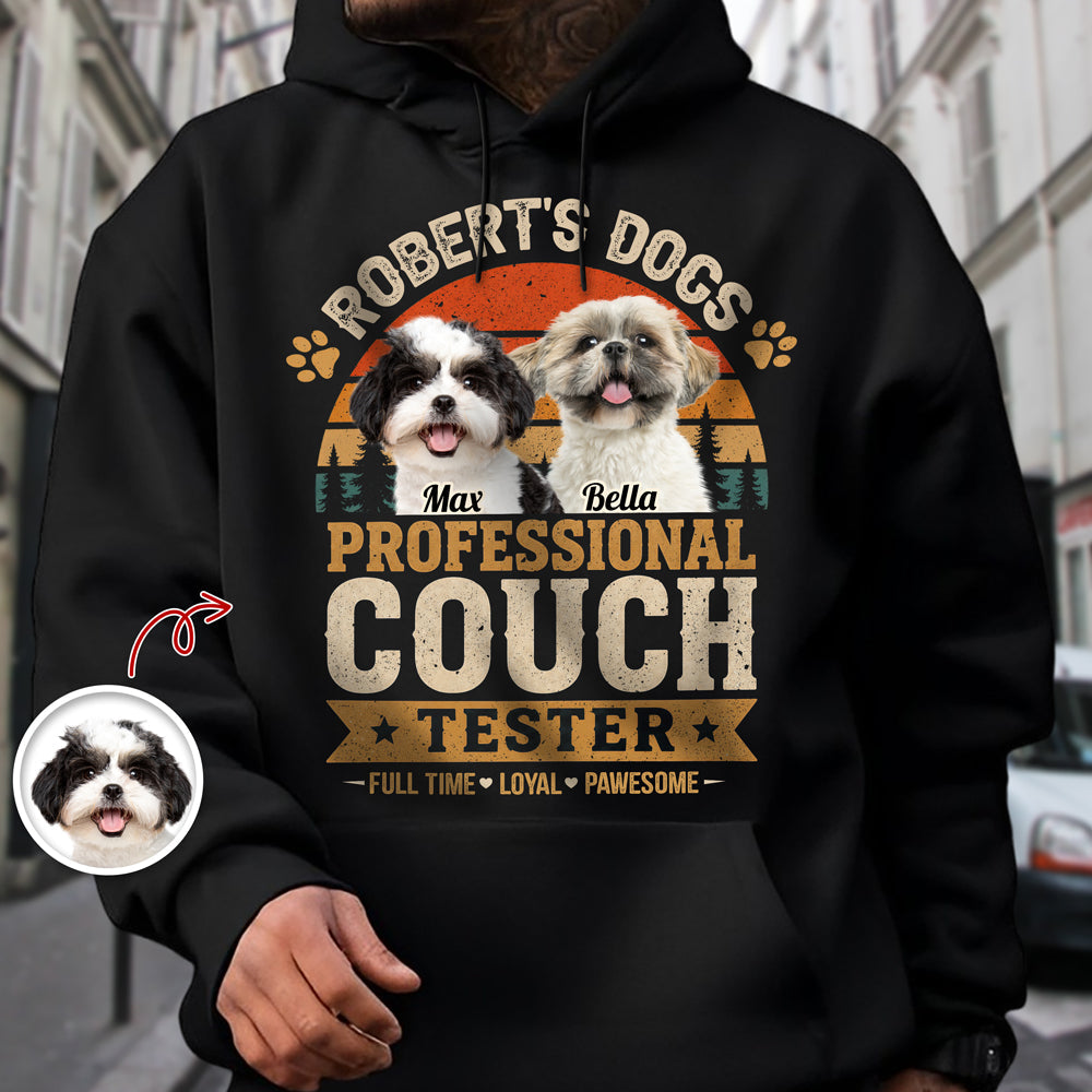 Personalized Dark T-Shirt Custom Pet Photo Gift for Dog Lovers HN590 - Tshirt GradoCreations