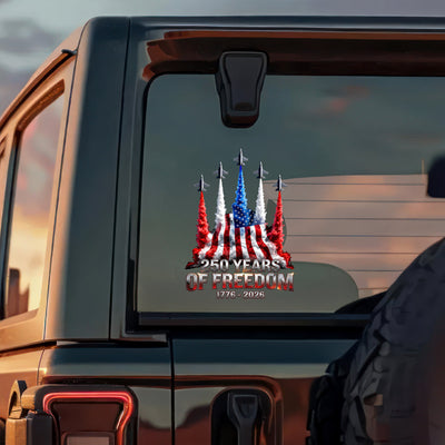 250 Years of Freedom American Flag Car Window Decal Sticker Decal Sticker GradoCreations