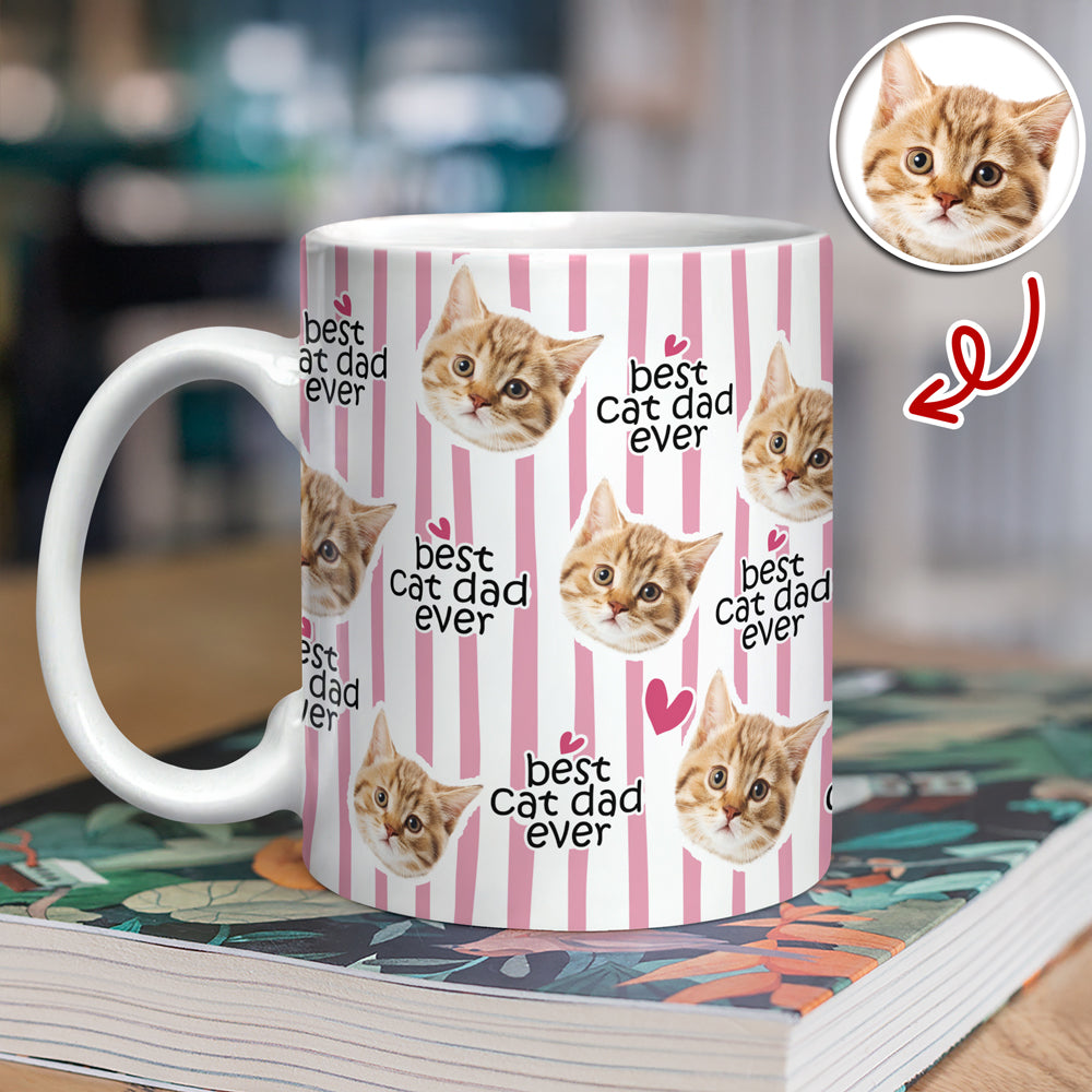 Custom Pet Photo Mug Gift for Dog Dad Mom Personalized HN590 - edge to edge mug GradoCreations