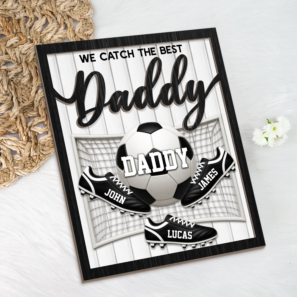 Personalized 2-Layered Wooden Plaque Best Dad Gift Idea HN590 - 2-Layered Wooden Plaque With Stand BCF GradoCreations