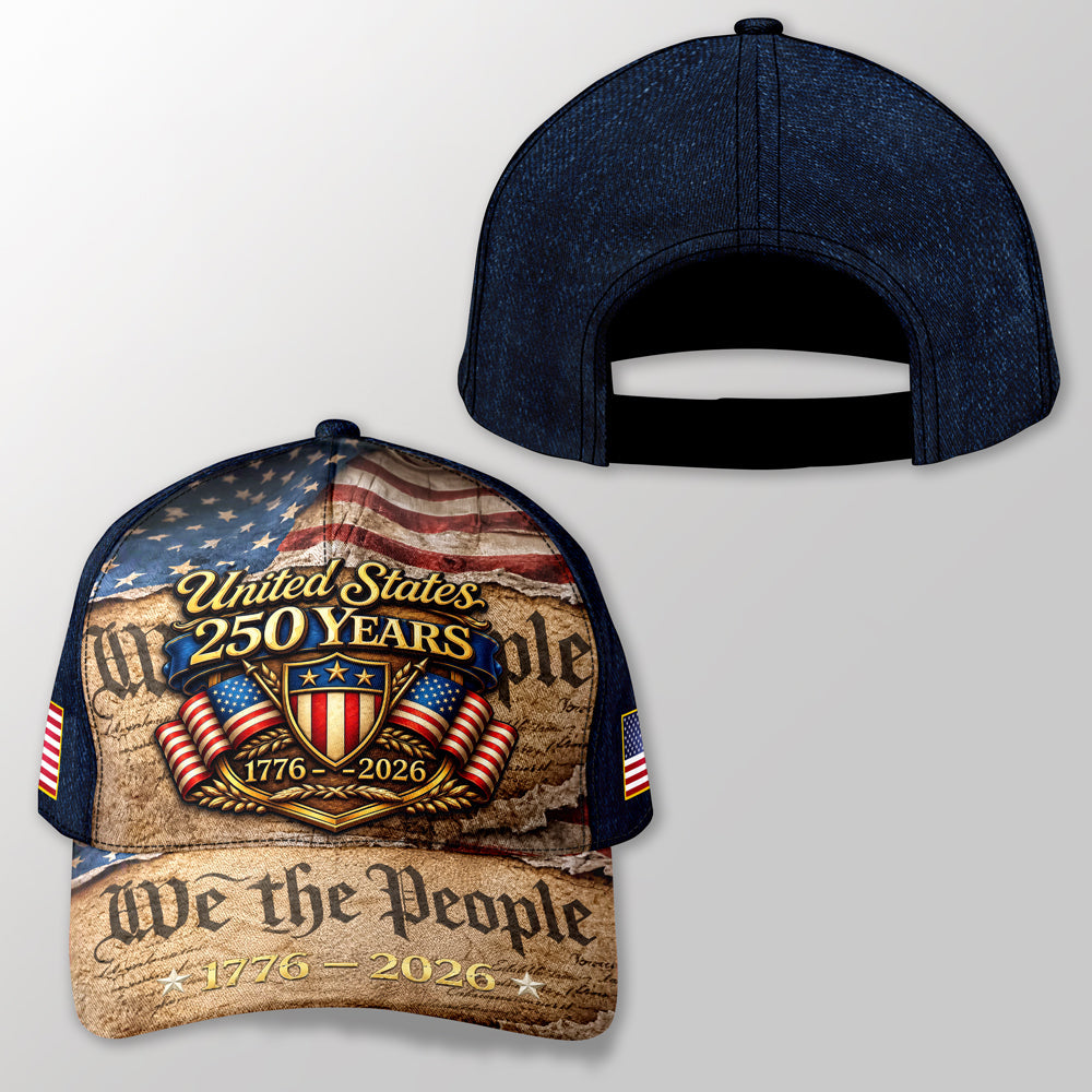 Personalized USA 250th Anniversary Classic Cap Gift for Dad HN590 - AOP Cap GradoCreations