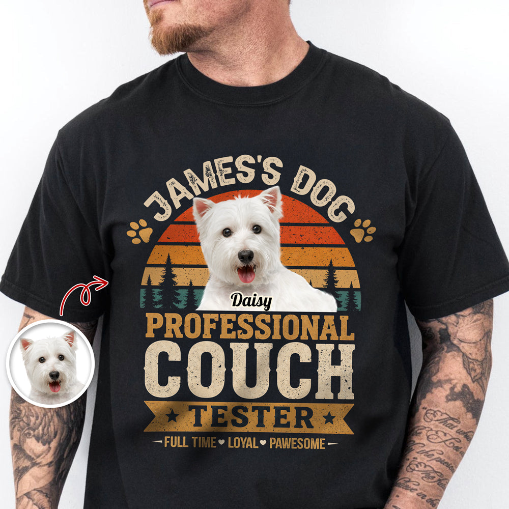 Personalized Dark T-Shirt Custom Pet Photo Gift for Dog Lovers HN590 - Tshirt GradoCreations