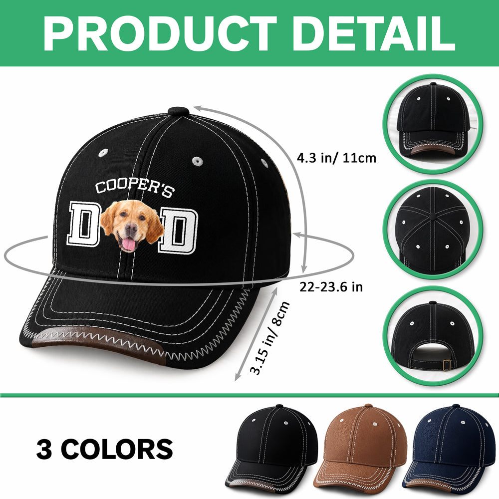 Personalized Dog Photo Baseball Cap Custom Gift for Pet Dad HN590 - Soft Baseball Cap GradoCreations