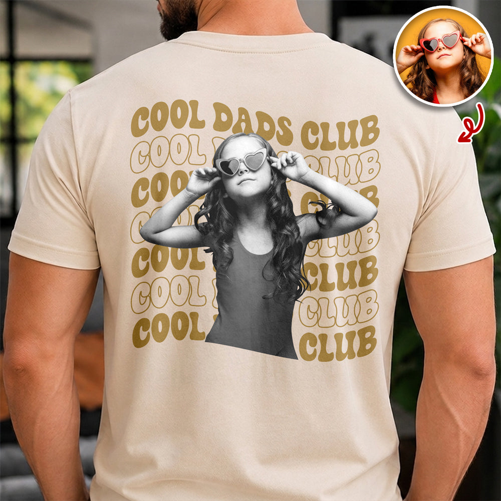 Personalized Vintage Photo Shirt Gift for Dad Custom Cool Dads Club Comfort Shirt Back GradoCreations