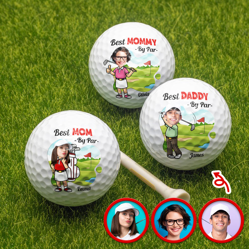 Personalized Golf Ball Gift for Dad Custom Photo Father's Day HN590 - Golf Ball GradoCreations