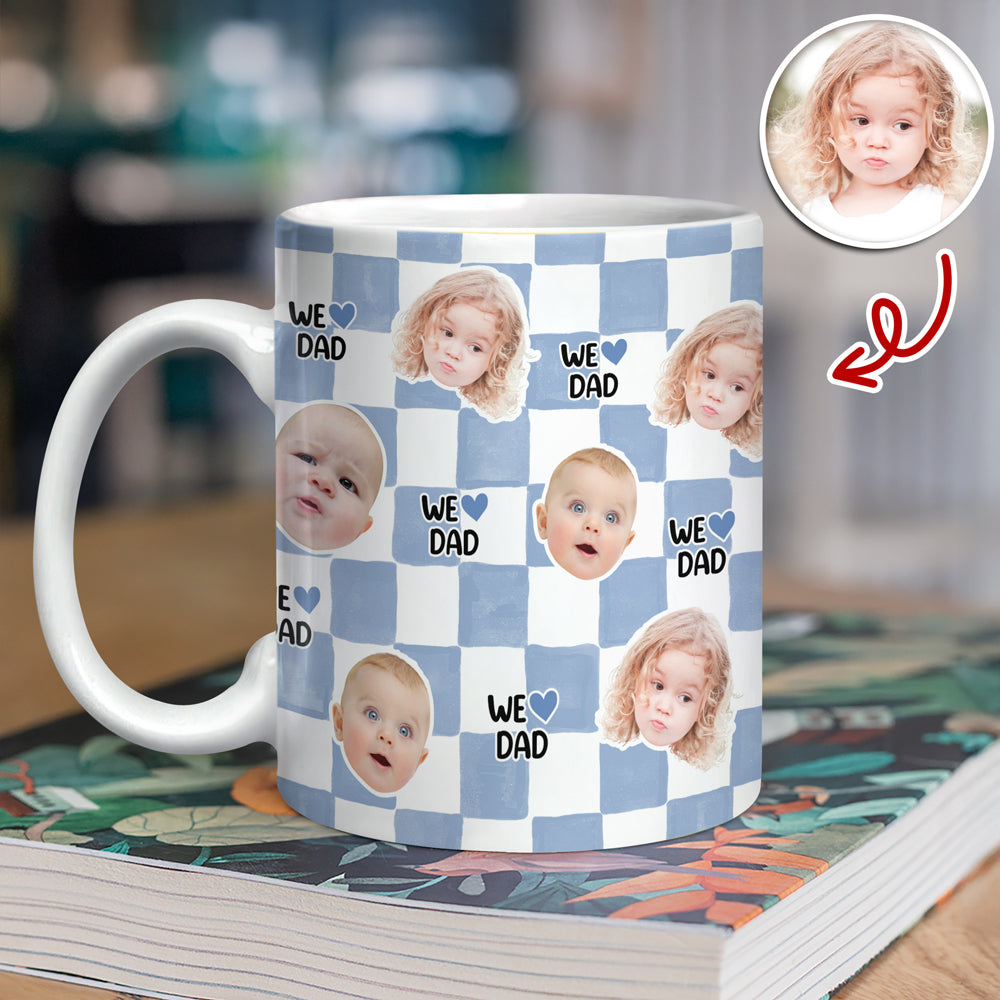 Personalized Full Print Mug Custom Face Gift for Dad HN590 - edge to edge mug GradoCreations