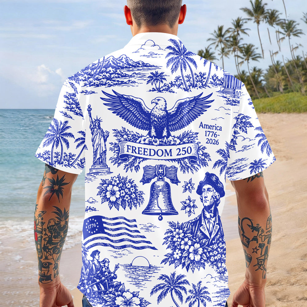 Personalized Hawaiian Shirt Custom Name 4th of July Gift for Dad HN590 - AOP Hawai Shirt GradoCreations