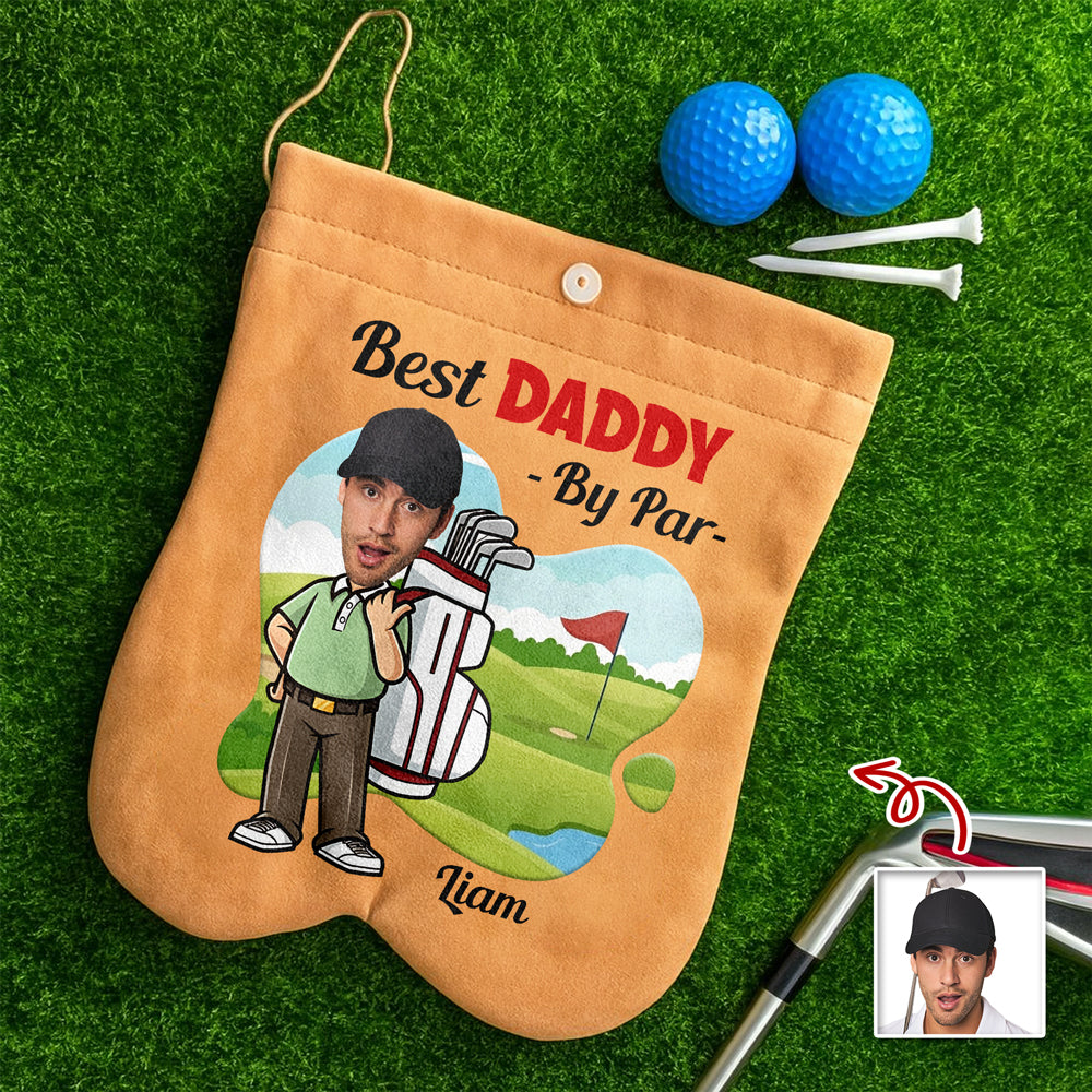 Personalized Golf Ball Bag Sack Custom Gift for Dad | Father's Day HN590 - Golf Ball Bag Sack with 2 Golf Balls GradoCreations