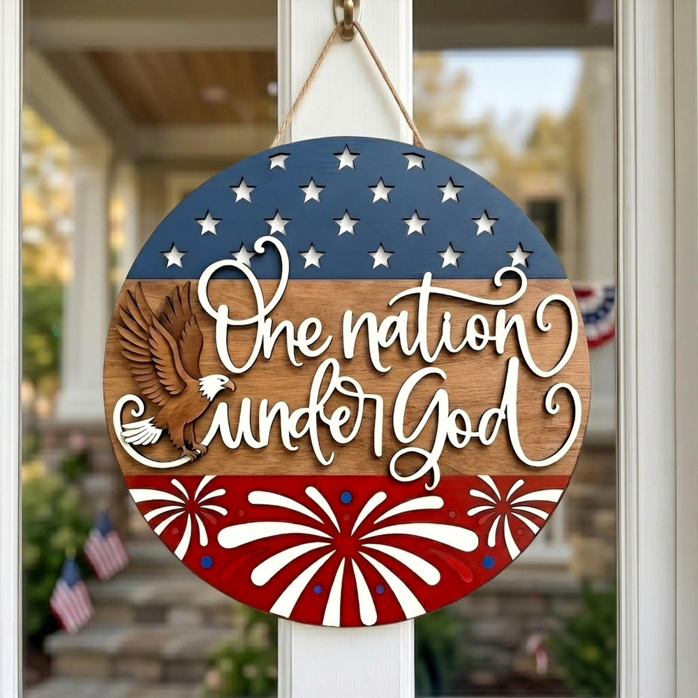 Personalized 250th Anniversary Patriotic Wood Sign Gift HN590 - Layer Door Sign BCF fix GradoCreations