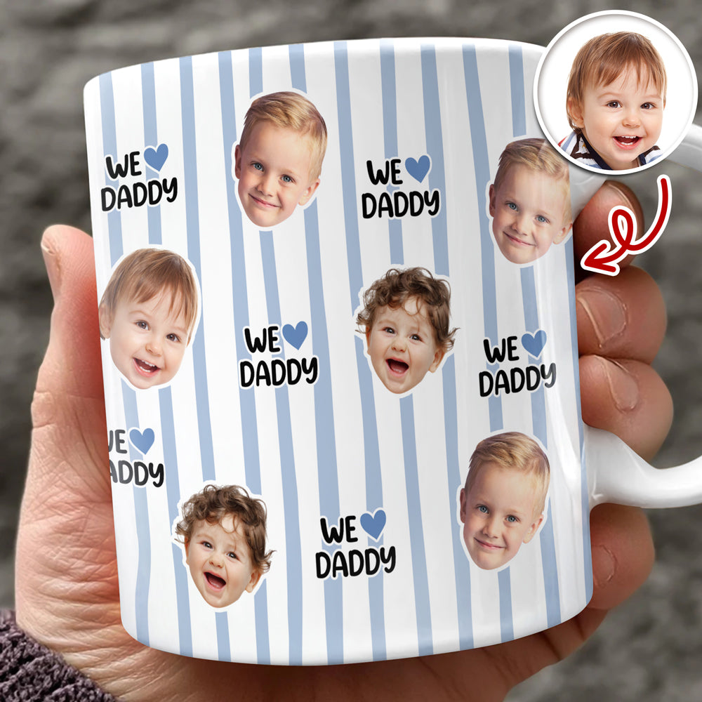 Personalized Full Print Mug Custom Face Gift for Dad HN590 - edge to edge mug GradoCreations