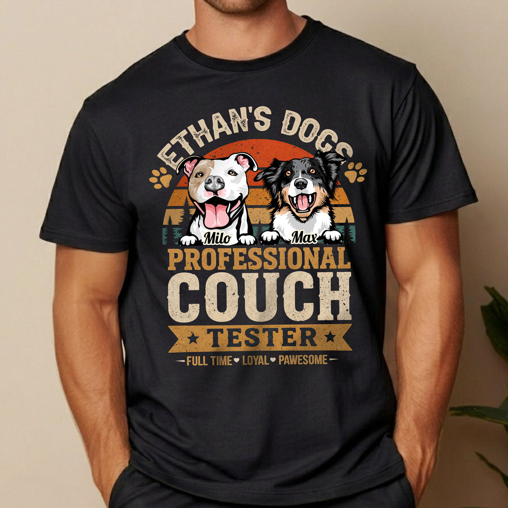 Personalized Dark T-Shirt Custom Pet Photo Gift for Dog Lovers HN590 - Tshirt GradoCreations