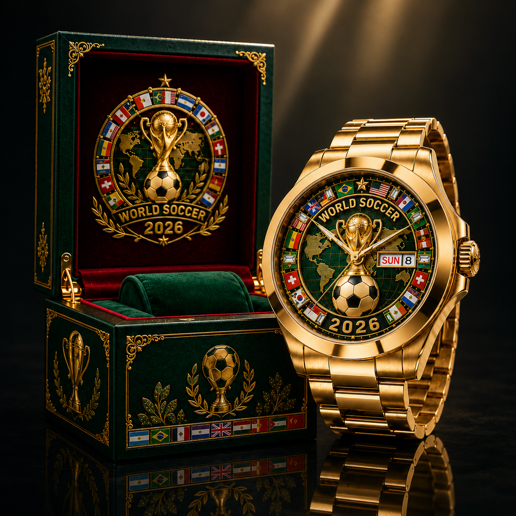Personalized World Soccer Championship 2026 Men's Watch Gift for Dad, Soccer Fans