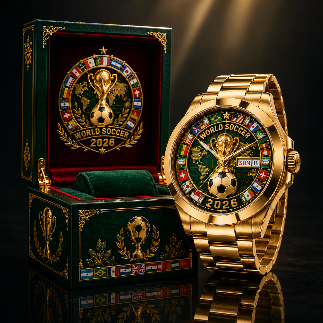 Personalized World Soccer Championship 2026 Men's Watch Gift for Dad, Soccer Fans