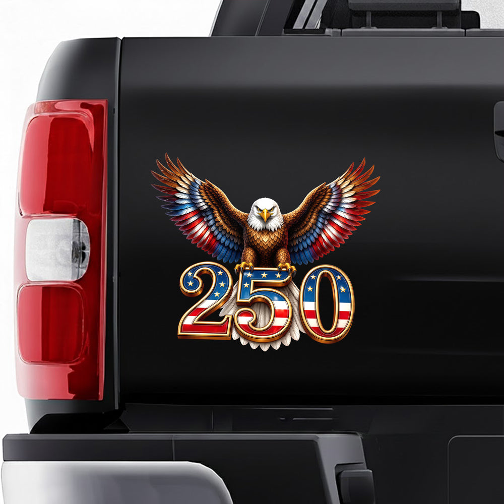 250th Anniversary American Eagle Car Window Decal Sticker Decal Sticker GradoCreations