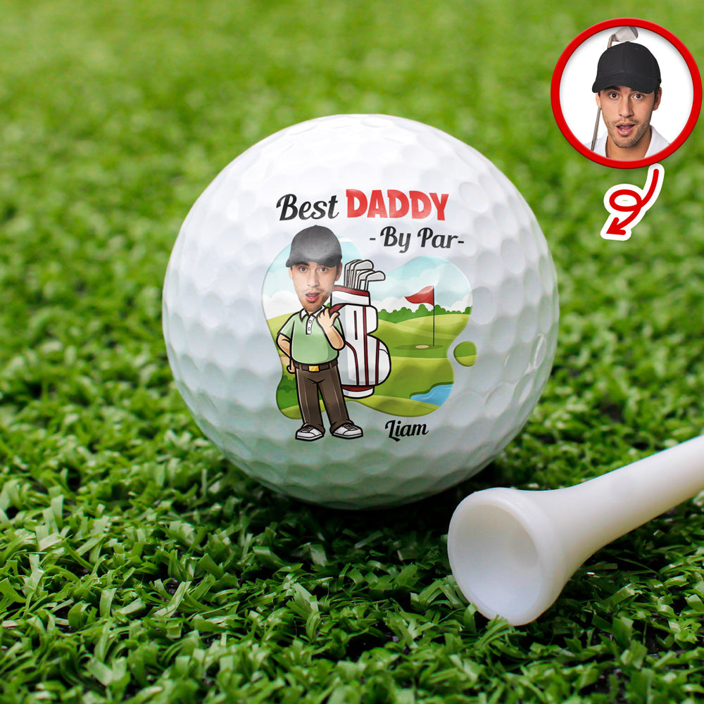 Personalized Golf Ball Gift for Dad Custom Photo Father's Day HN590 - Golf Ball GradoCreations