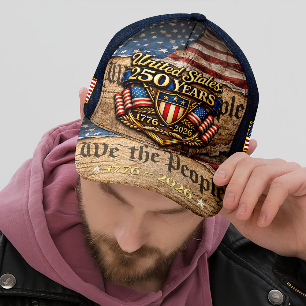 Personalized USA 250th Anniversary Classic Cap Gift for Dad HN590 - AOP Cap GradoCreations