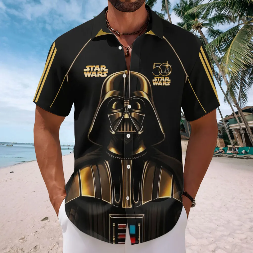 Personalized Star Wars 50th Anniversary Hawaiian Shirt Gift for Movie Fans