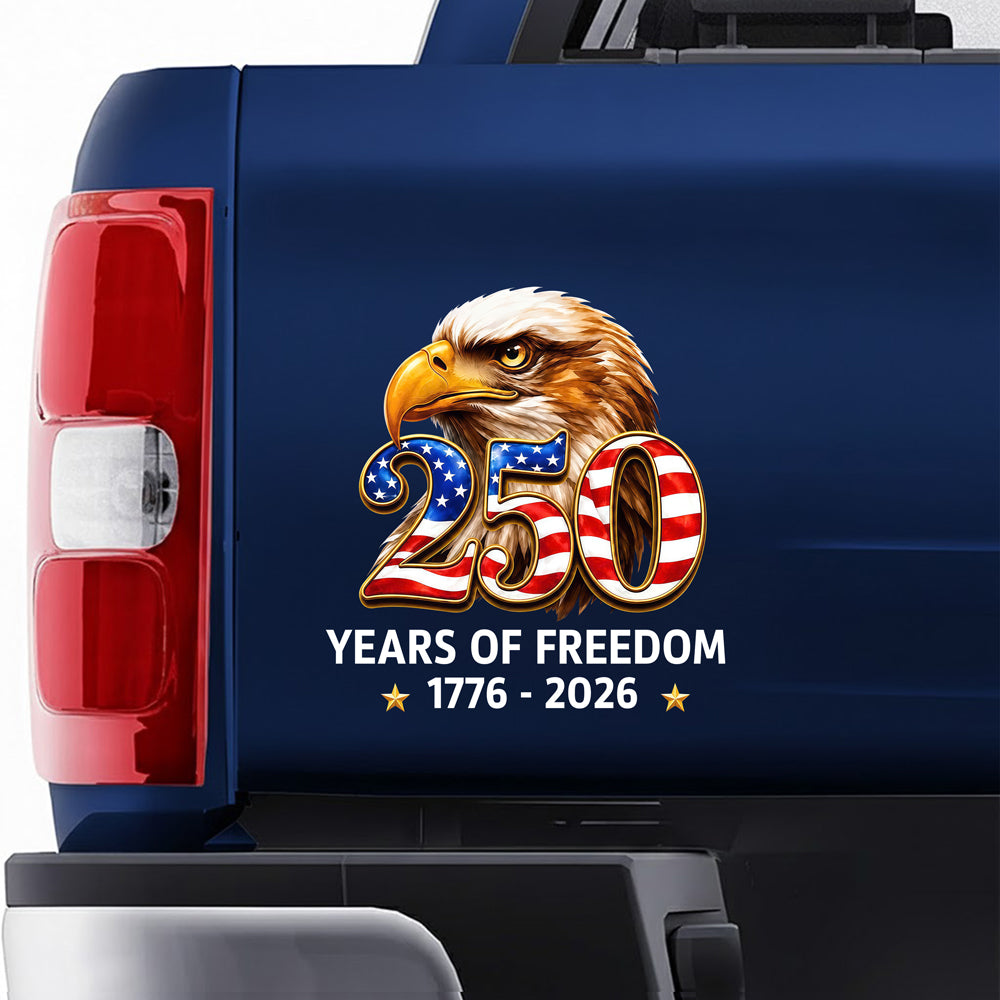 Patriotic Eagle Decal Sticker 250 Years Freedom Gift for Dad Decal Sticker GradoCreations