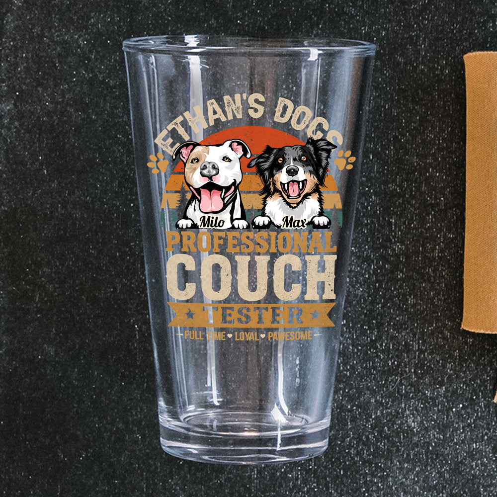 Personalized Beer Glass Custom Photo Gift for Dog Dad HN590 - Print Beer Glass GradoCreations