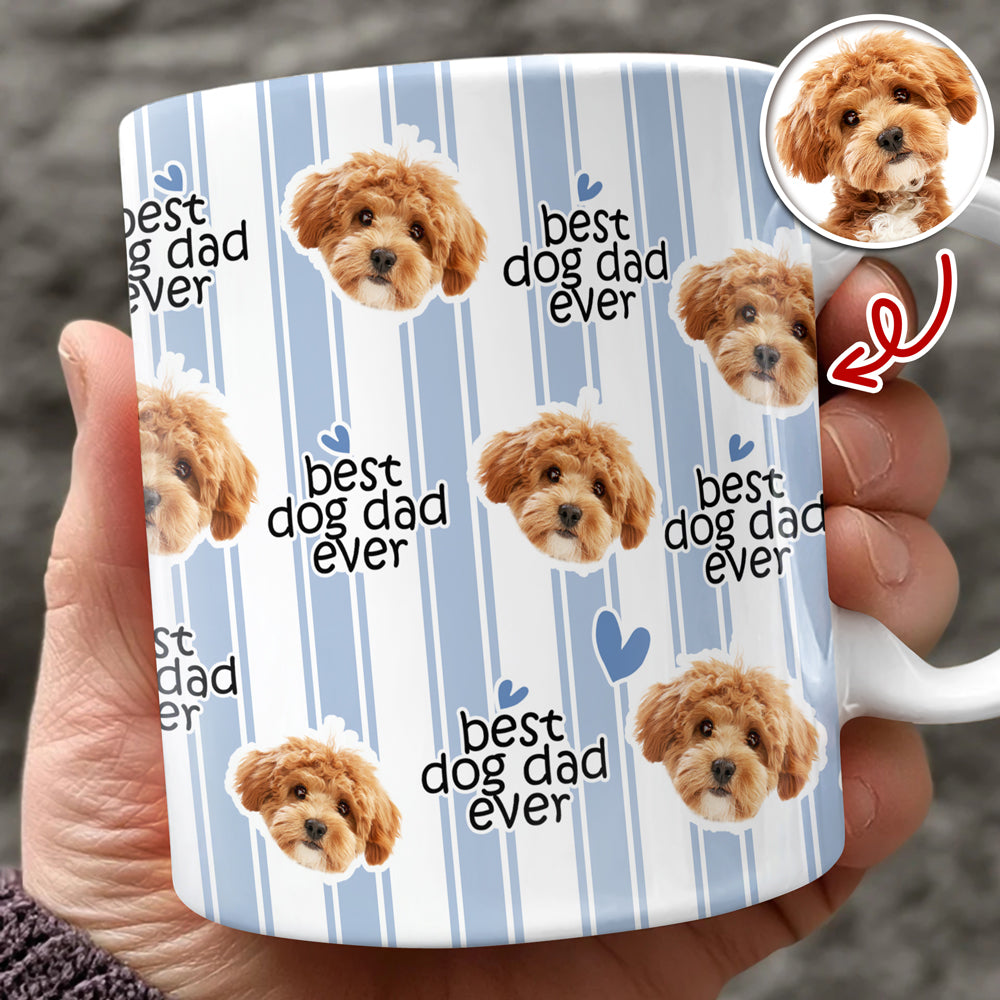 Custom Pet Photo Mug Gift for Dog Dad Mom Personalized HN590 - edge to edge mug GradoCreations