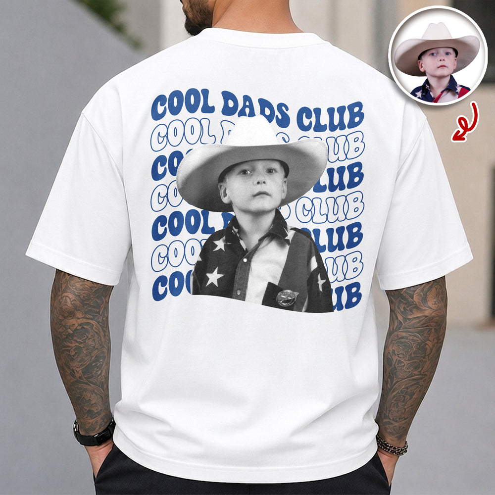 Personalized Vintage Photo Shirt Gift for Dad Custom Cool Dads Club Comfort Shirt Back GradoCreations