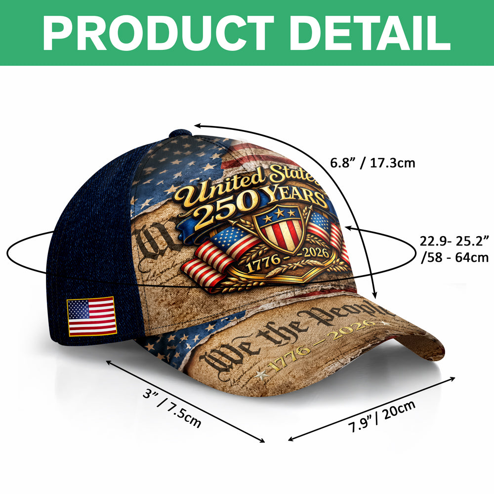 Personalized USA 250th Anniversary Classic Cap Gift for Dad HN590 - AOP Cap GradoCreations