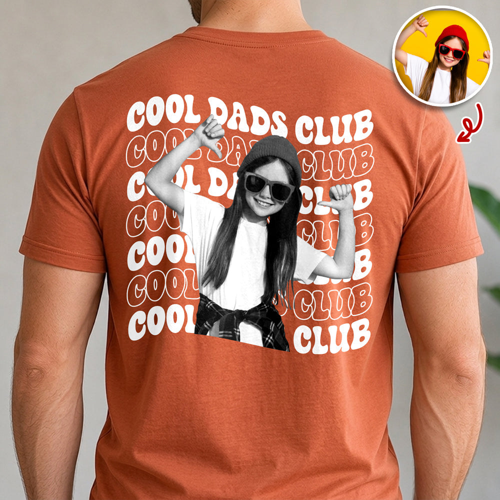 Personalized Vintage Photo Shirt Gift for Dad Custom Cool Dads Club Comfort Shirt Back GradoCreations
