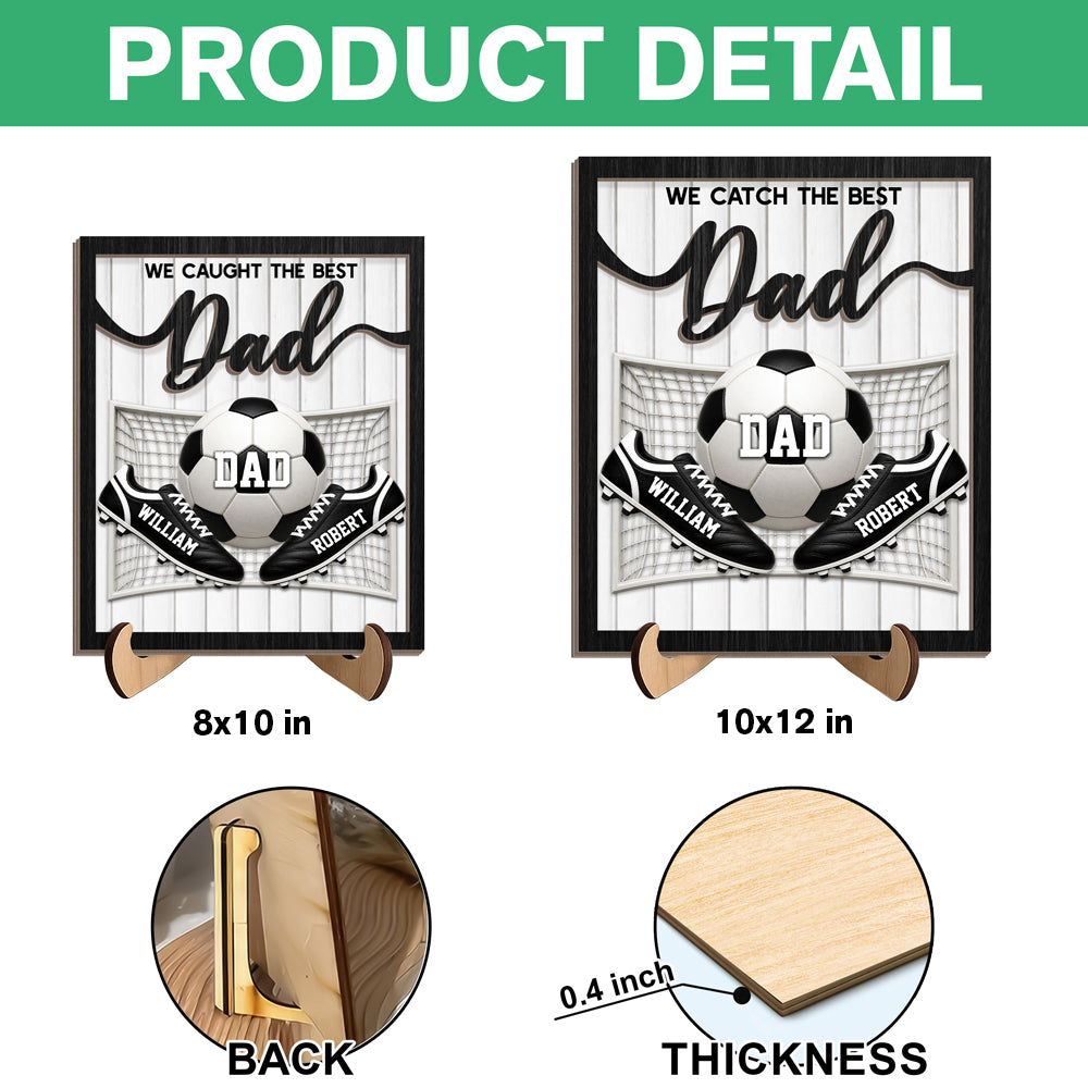 Personalized 2-Layered Wooden Plaque Best Dad Gift Idea HN590 - 2-Layered Wooden Plaque With Stand BCF GradoCreations