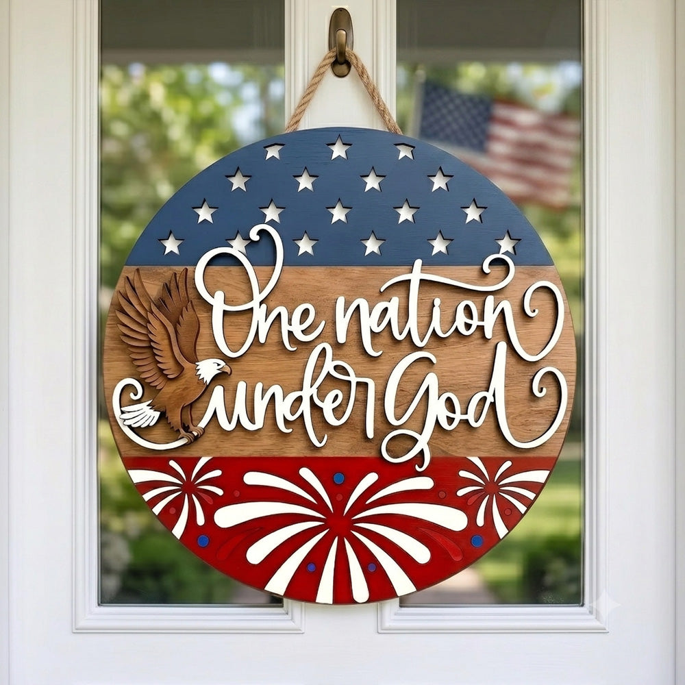 Personalized 250th Anniversary Patriotic Wood Sign Gift HN590 - Layer Door Sign BCF fix GradoCreations