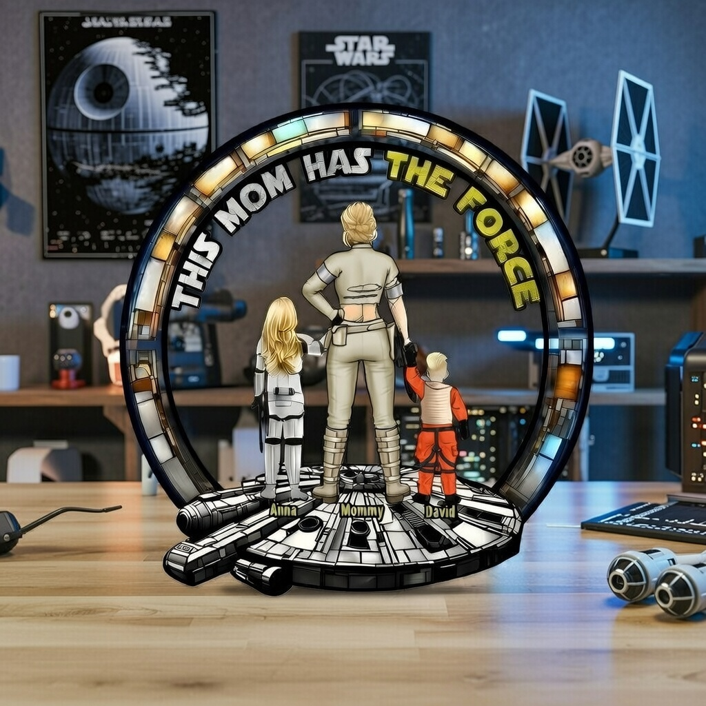 Personalized Acrylic Plaque This Mom Has The Force Gift for Mom Acrylic Plaque GradoCreations