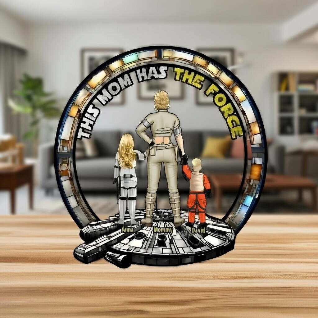 Personalized Acrylic Plaque This Mom Has The Force Gift for Mom Acrylic Plaque GradoCreations