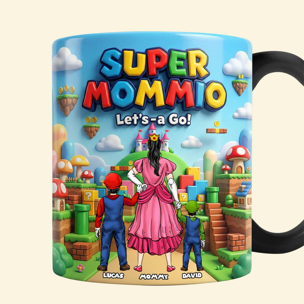 Personalized Super Mommio Mug Custom Name Gift for Mom