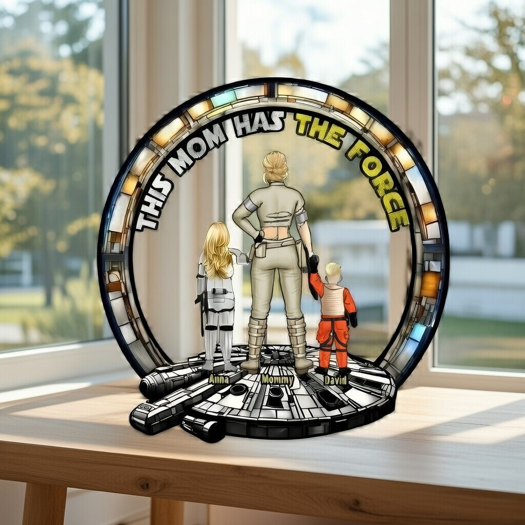 Personalized Acrylic Plaque This Mom Has The Force Gift for Mom Acrylic Plaque GradoCreations