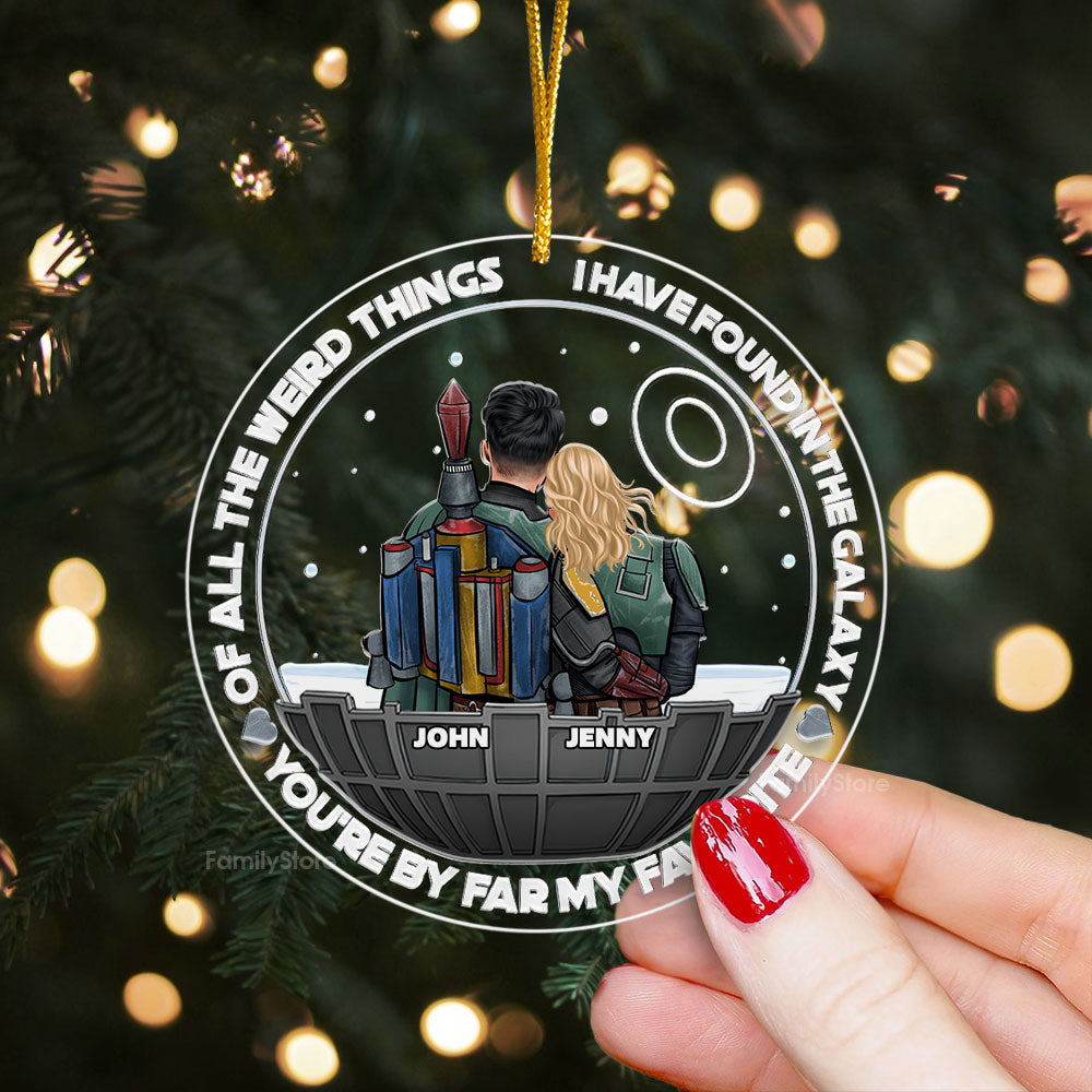 Personalized Acrylic Ornament Couples Gift Unique Keepsake