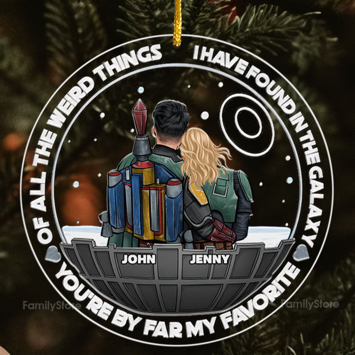 Personalized Acrylic Ornament Couples Gift Unique Keepsake