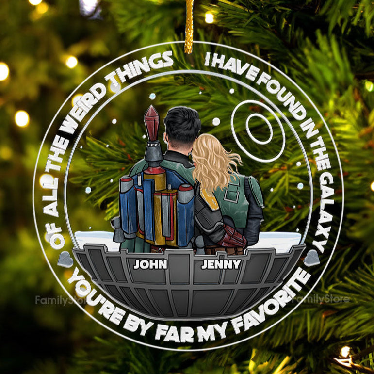 Personalized Acrylic Ornament Couples Gift Unique Keepsake