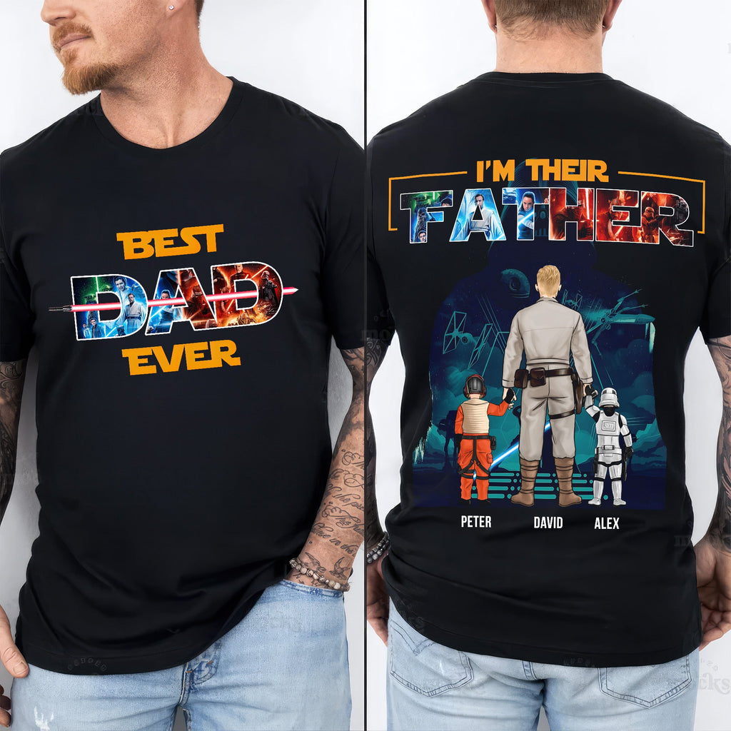 Personalized Galaxy Theme Shirt Best Dad Ever Gift for Dad