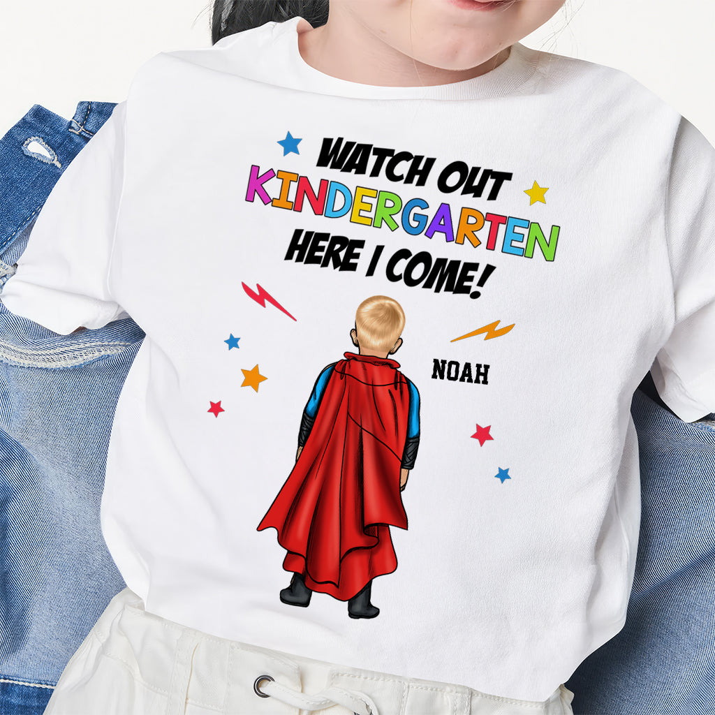 Personalized Kindergarten Shirt Custom Name Gift for Kids