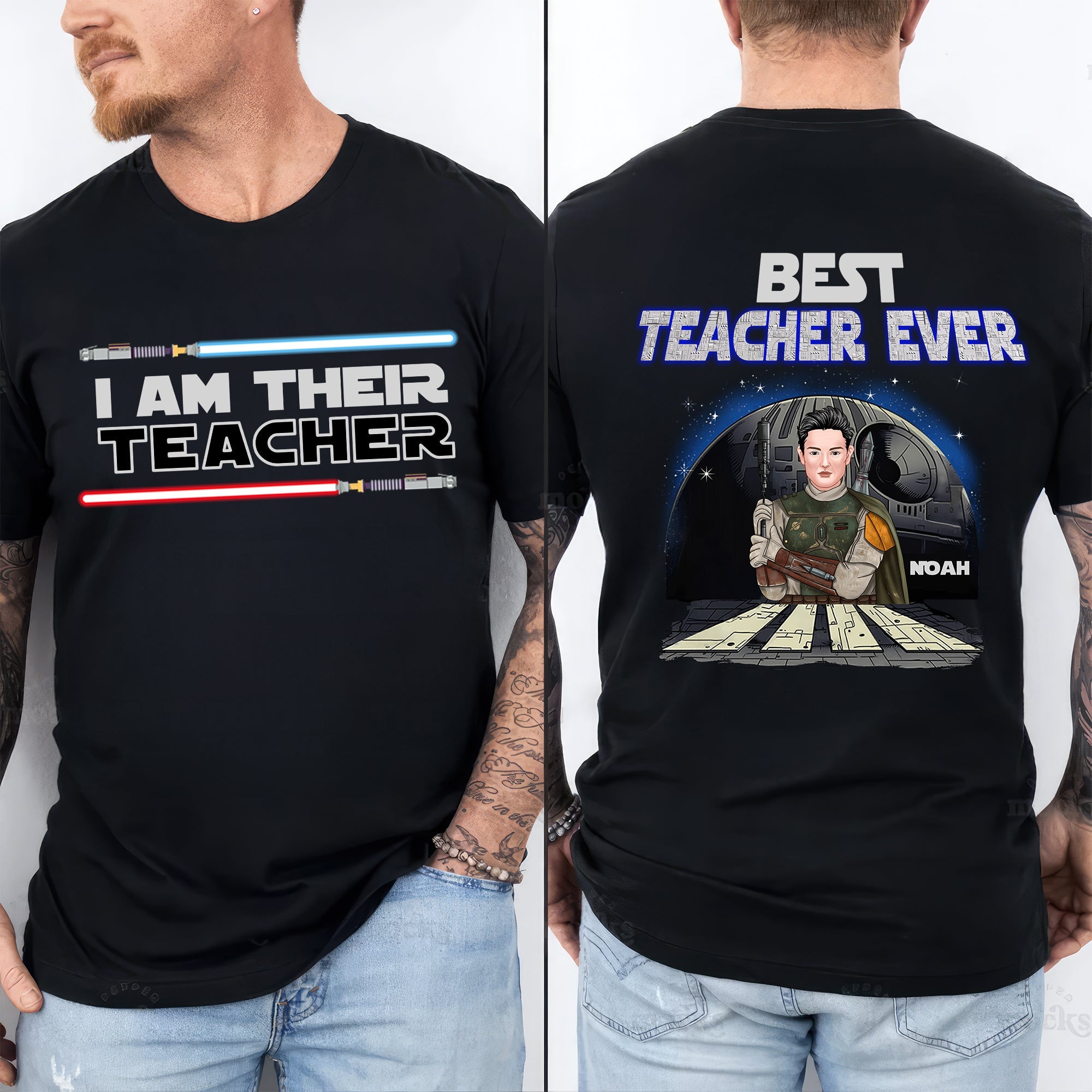 Personalized Teacher Shirt Custom Name Graphic Tee Gift