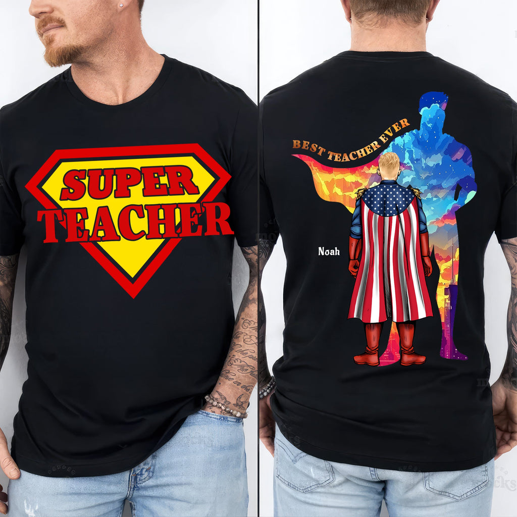 Personalized Super Teacher Shirt Gift for Educators | Cotton Apparel