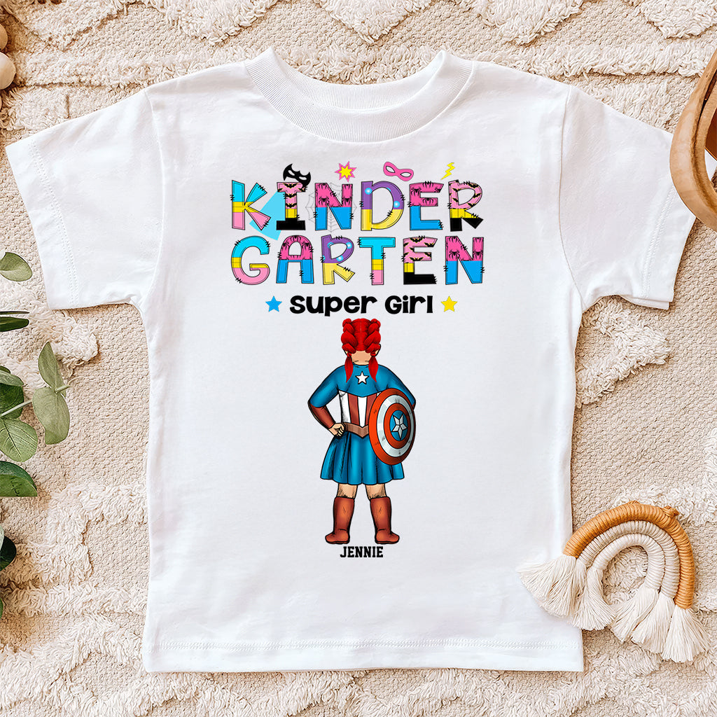 Personalized Super Girl Back To School Shirt for Kids